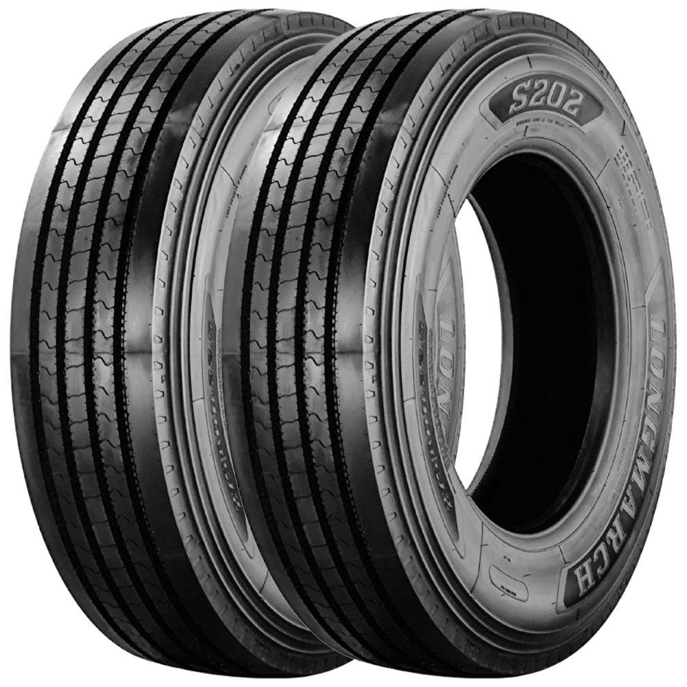 Pneu LongMarch S202 275/80 R22.5 Aro 22.5 147/144M 16PR Liso Kit2 em Oferta na Shopee
