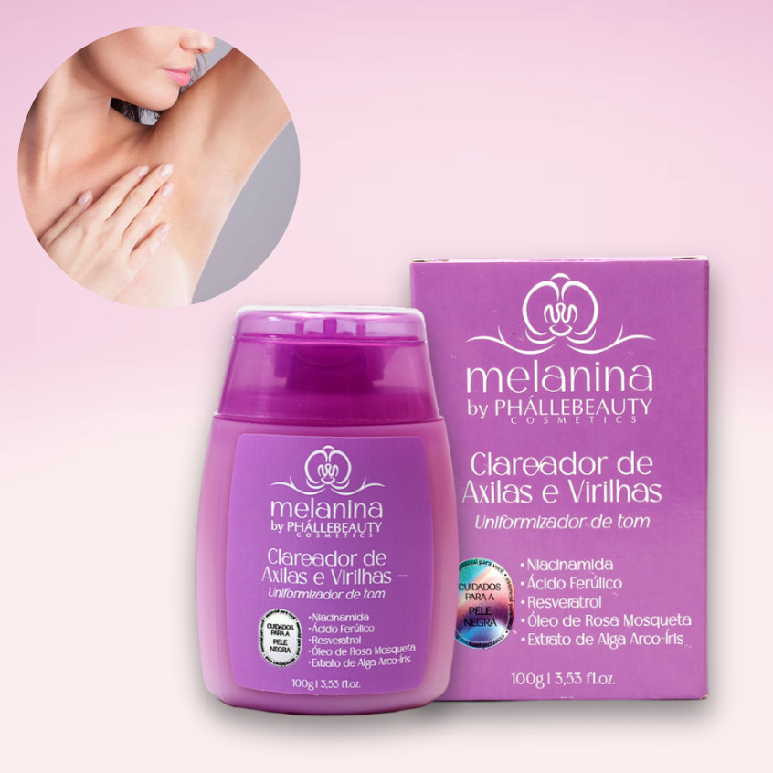 Clareador de axilas e virilhas Phallebeauty, preveni escurecimento, uniformiza e ilumina a pele em Oferta na Shopee