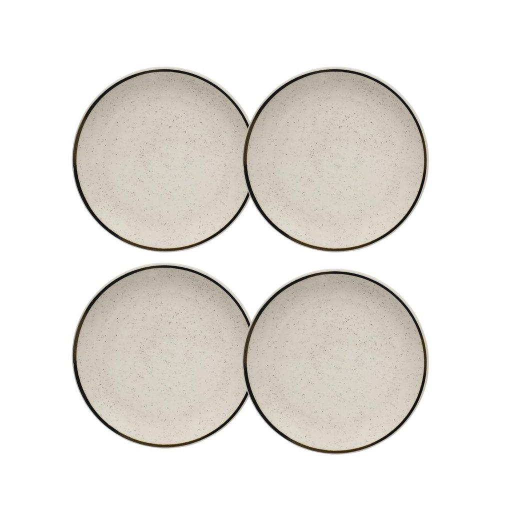 Jogo De 4 Pratos Sobremesa 20 Cm Oxford Unni Brisa em Oferta na Shopee