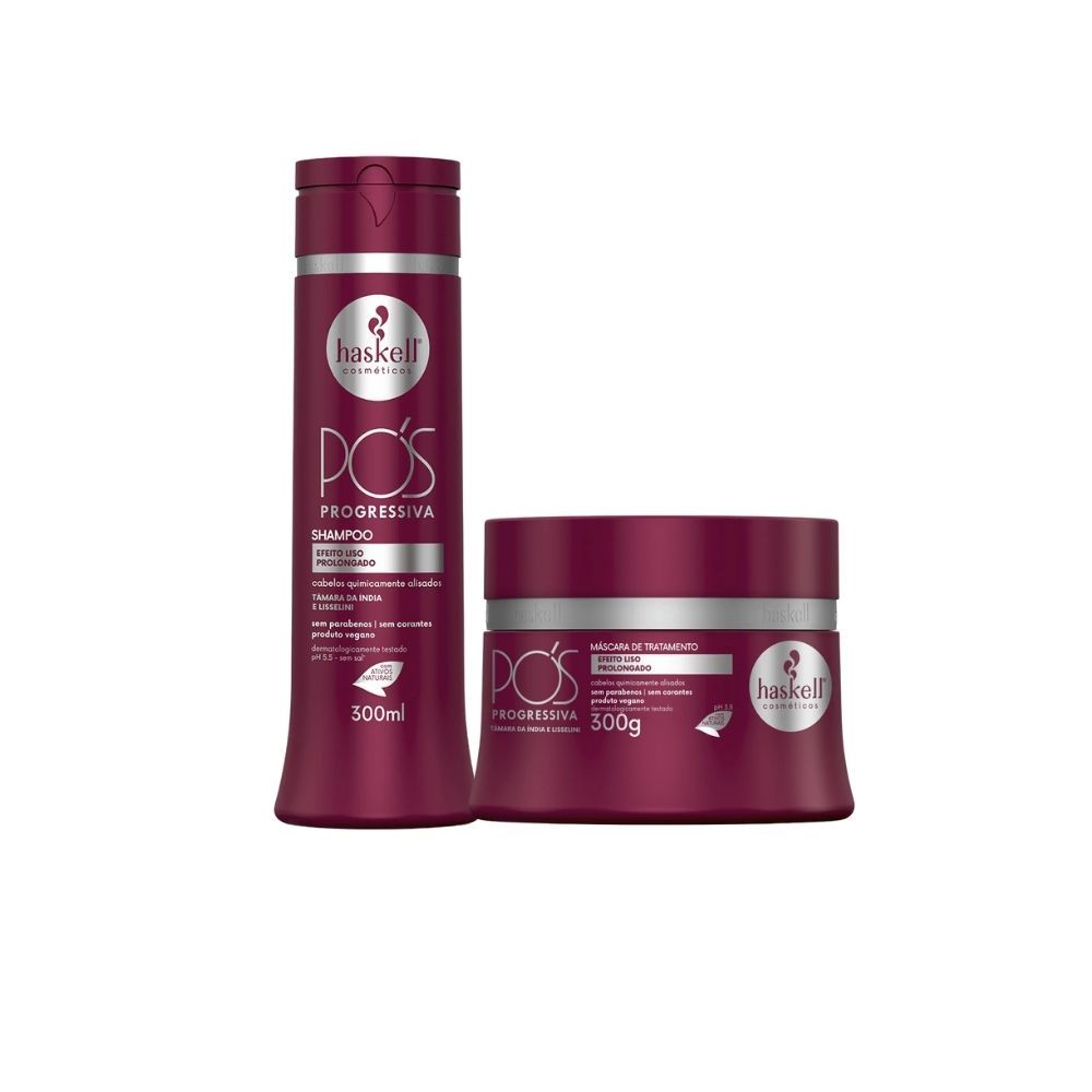 Pós Progressiva Haskell Shampoo + Máscara 300ml - Tratamento Capilar