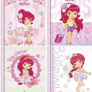 Caderno Universitário Moranguinho com Cheiro Animativa - 1 ou 10 Matérias Original e Fofo em Oferta na Shopee