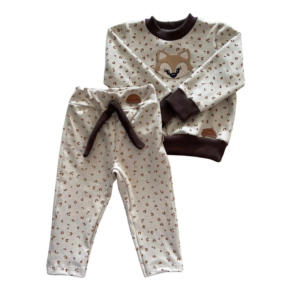 Conjunto Moletom Infantil Menina Feminino Abrigo Vanetex