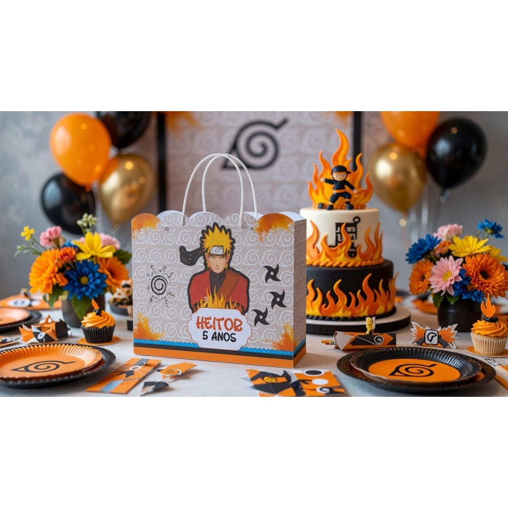 Sacolinha Surpresa Naruto Personalizado  Lembrancinha Aniversário Festa Infantil