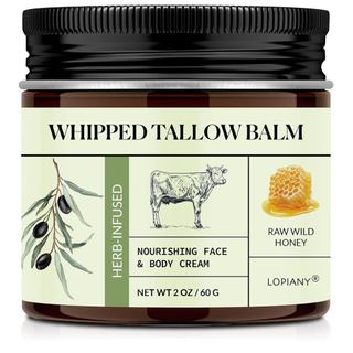 LOPIANY Sebo de Boi para a Pele, Bálsamo de Sebo de Boi e Mel, Hidratante Natural para Rosto e Corpo que Nutre e Hidrata