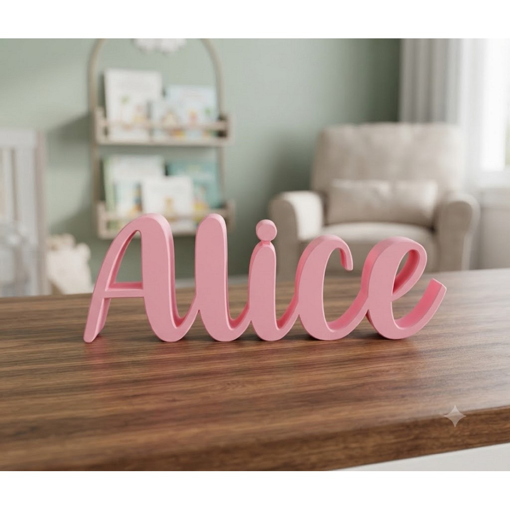 Letreiro Personalizado com Nome em Impressão 3D | Porta Maternidade | Decoração para Quarto Infantil e Festas