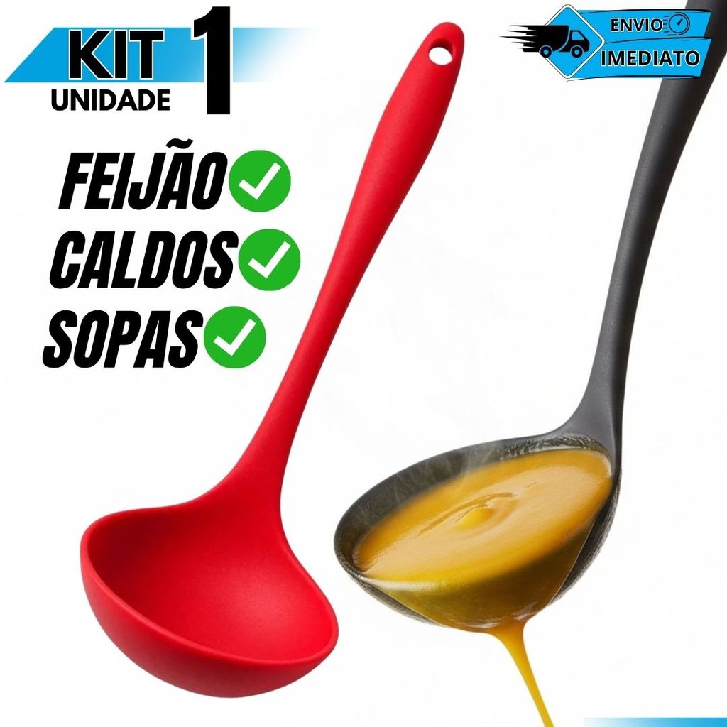 Concha de Silicone Antiaderente Utensílio de Cozinha Resistente ao Calor