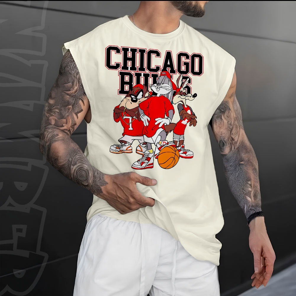 Camiseta regata machao oversized masculino basquete chicago retro vintage Longline algodao unissex — imagem 2 de 2