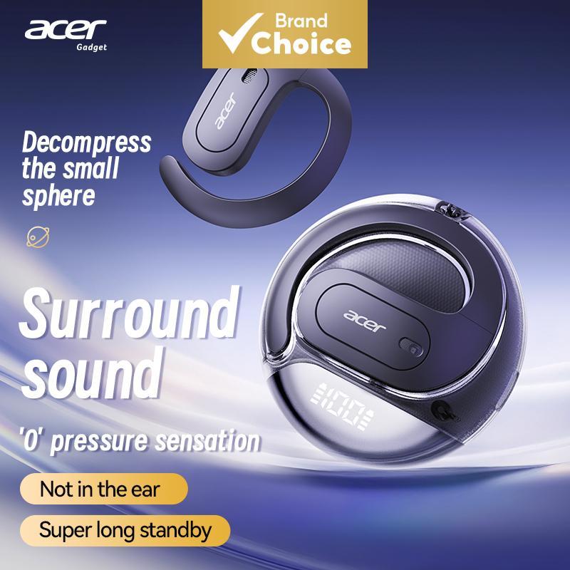 Acer OHR538 Fones De Ouvido Altos Bluetooth 5.4 Com Gancho E Microfone TWS Música Uso Diário Viagem Commute Trabalho Esc