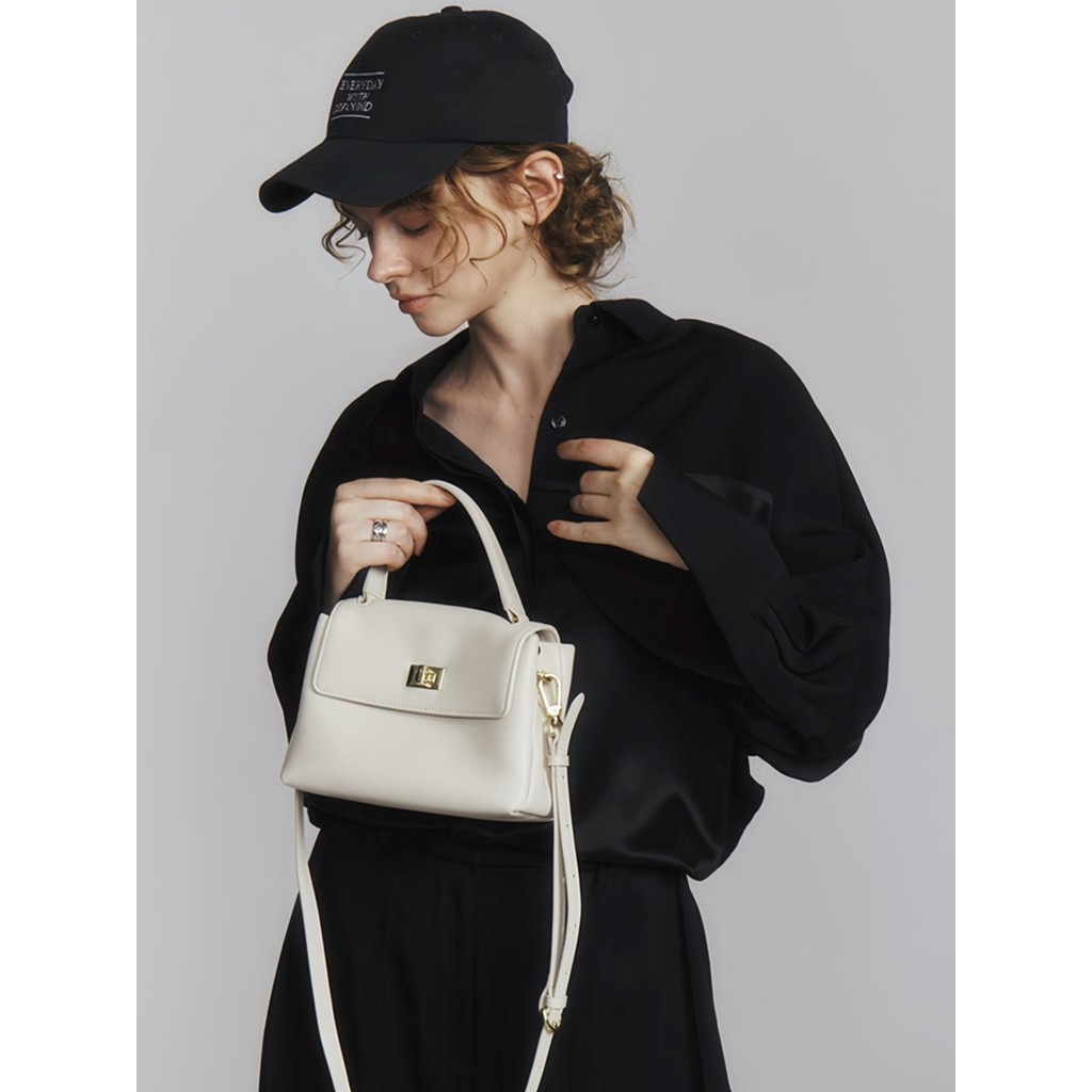 Bolsa de couro primavera verão pequeno saco pequeno Commuter simples pequeno quadrado saco de ombro de couro genuíno nic