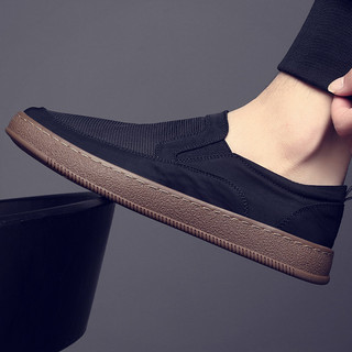 Sapatos de lona antigos de pequim sapatos masculinos primavera verão respirável Casual deslizamento em tênis preguiçosos