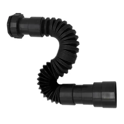 Sifão Sanfonado extensivo Universal Abs Preto Black Flexivel Conexao Pia