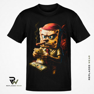 Camiseta Bob Esponja Gangster Unissex Streetwear Trap Hype Academia Treino