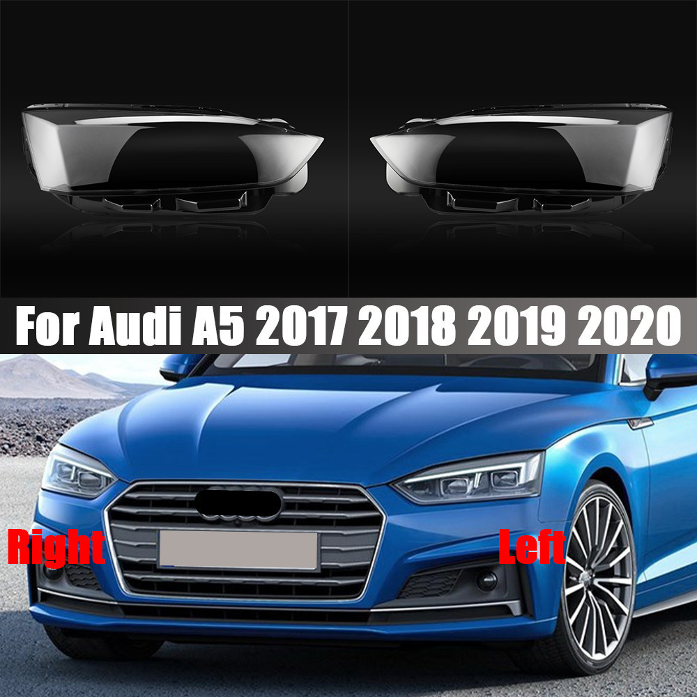 Para Audi A5 2017 2018 2019 2020 Farol Capa Transparente Abajur Lente Óculos Plexiglass Acessórios Do Carro