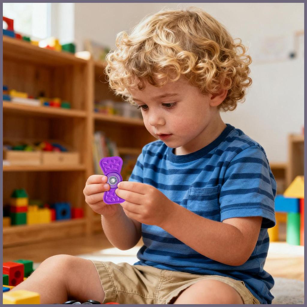 Sensorial Brinquedos Fidget Silicone Rotativo Alívio Acessórios De Mesa Calmante Girador Brinquedo Estresse Para Criança