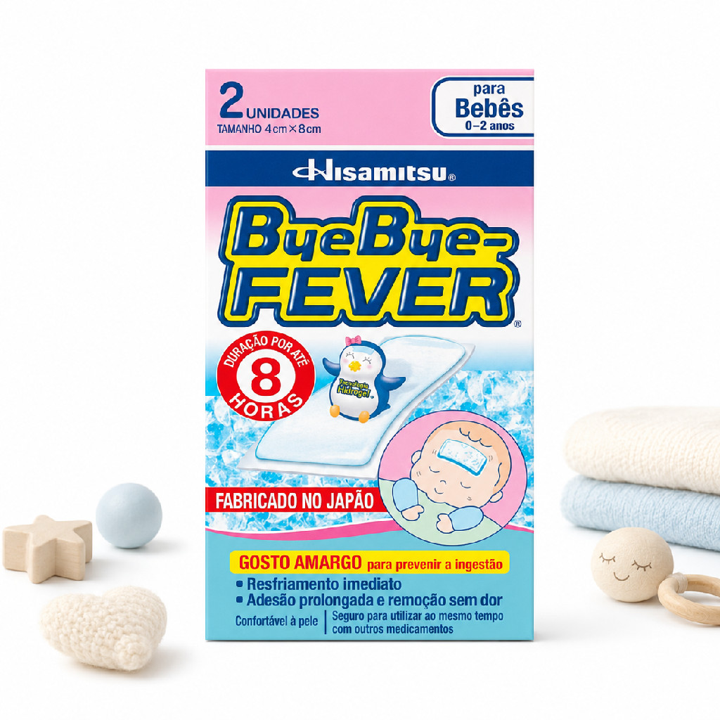 Adesivo para Alívio da Febre ByeBye-Fever Bebês 0 a 2 Anos 2 Unidades