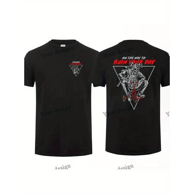 Camiseta Masculina Short Sleeve Estampa Casual Esportiva Verão Alta Qualidade Confortável Moderna Tendência