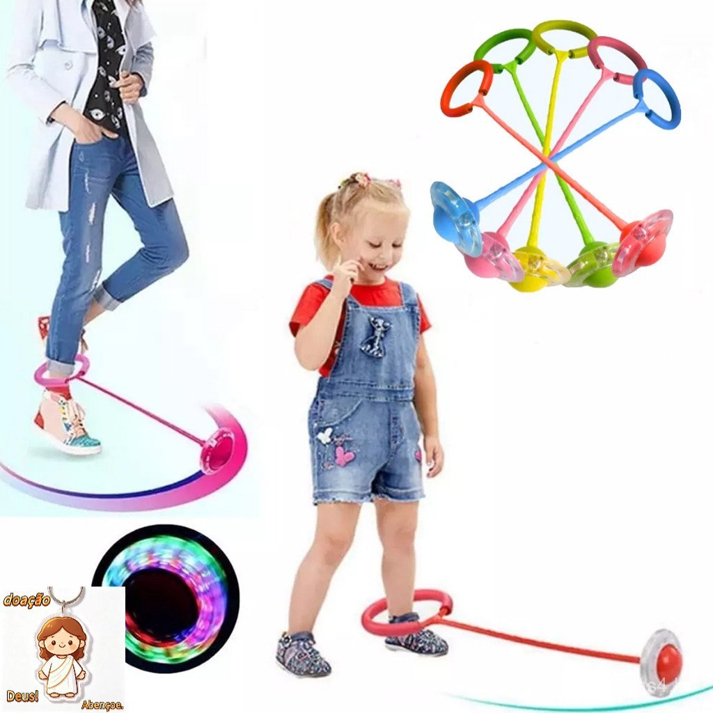 Pula Corda Giratório Com Led Gira Pula Corda LED Pisca Brinquedo Infantil Pula Corda Exercício