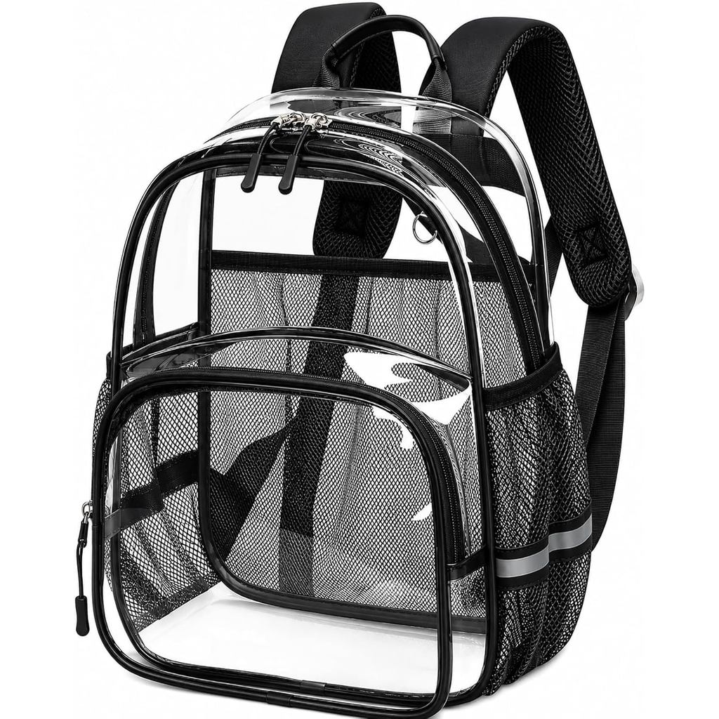 Mochila Transparente Bluboon para Eventos em Estádios 12×6×12, Bolsa Transparente Aprovada para Estádios para Concertos,
