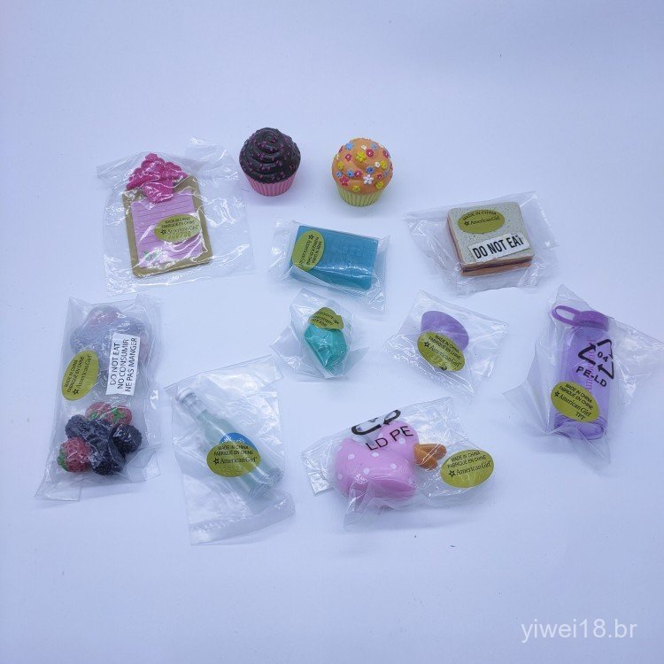 Brinquedo popular de simulação de comida para bonecas de 18 polegadas, bebidas, biscoitos, pão, brinquedo de faz de cont