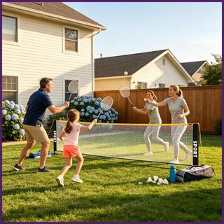 Rede De Vôlei Para Quintal , Altura Ajustável , Malha De Treinamento Esportivo , Portátil , Badminton Praia , Piscina , 