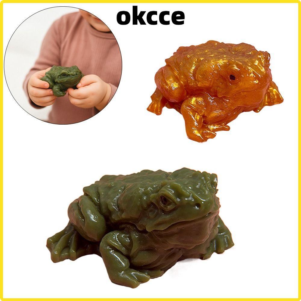 OKCCE Frog Squeeze , Brinquedo De Simulação De Sapo Macio Para Alívio De Estresse Descompressão Pegajoso Brinquedos Comp