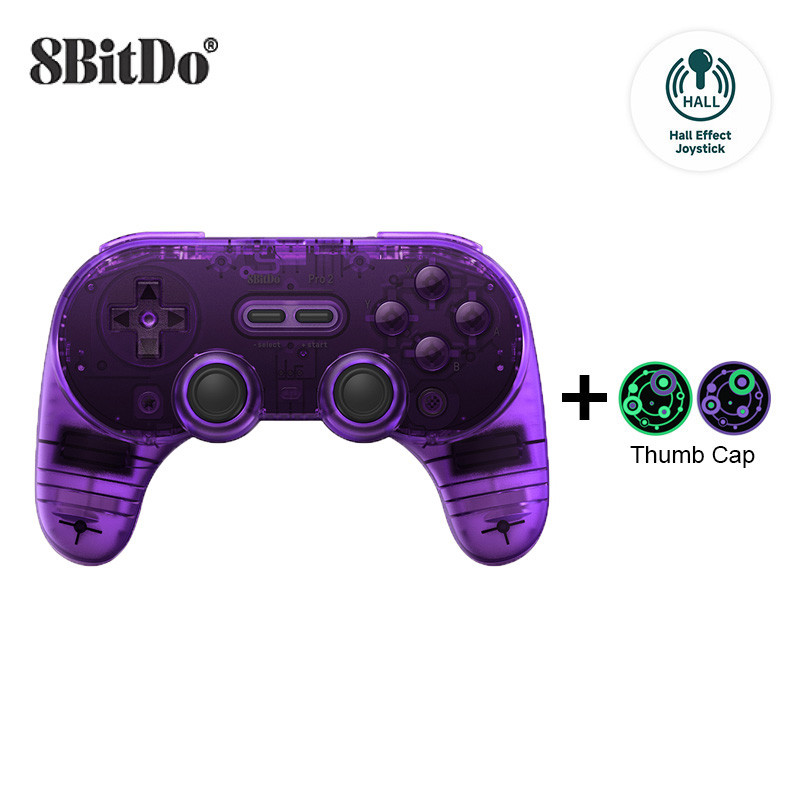 Controlador Bluetooth Sem Fio 8BitDo Pro 2 +, Joysticks De Efeito Hall Gamepad Para Nintendo Switch, PC, macOS, Andr