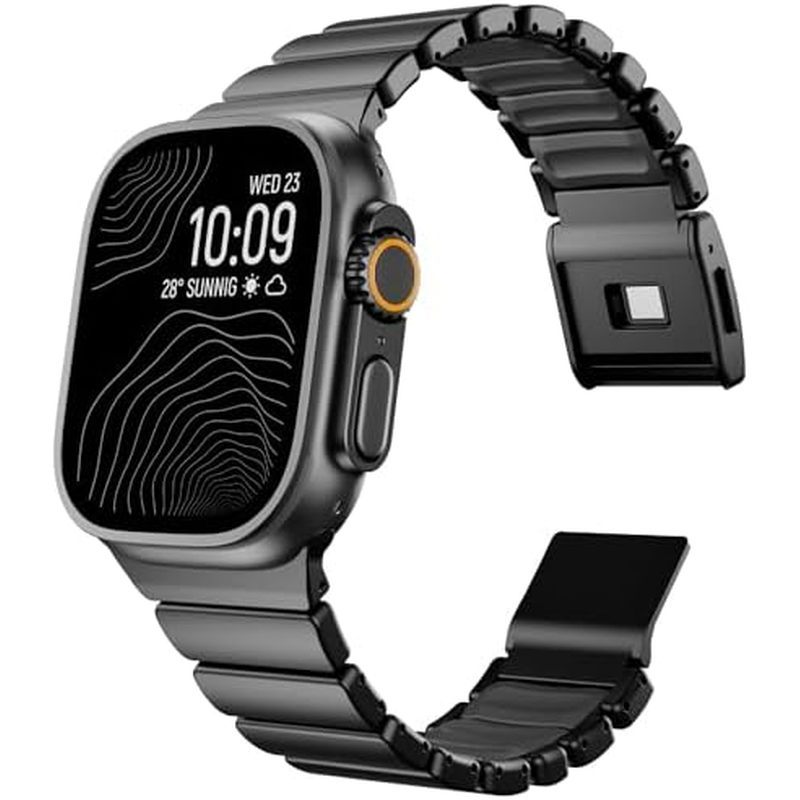 VeveXiao Full Titanium Com Pulseira De Silicone Compatível Apple Watch Ultra 3/2