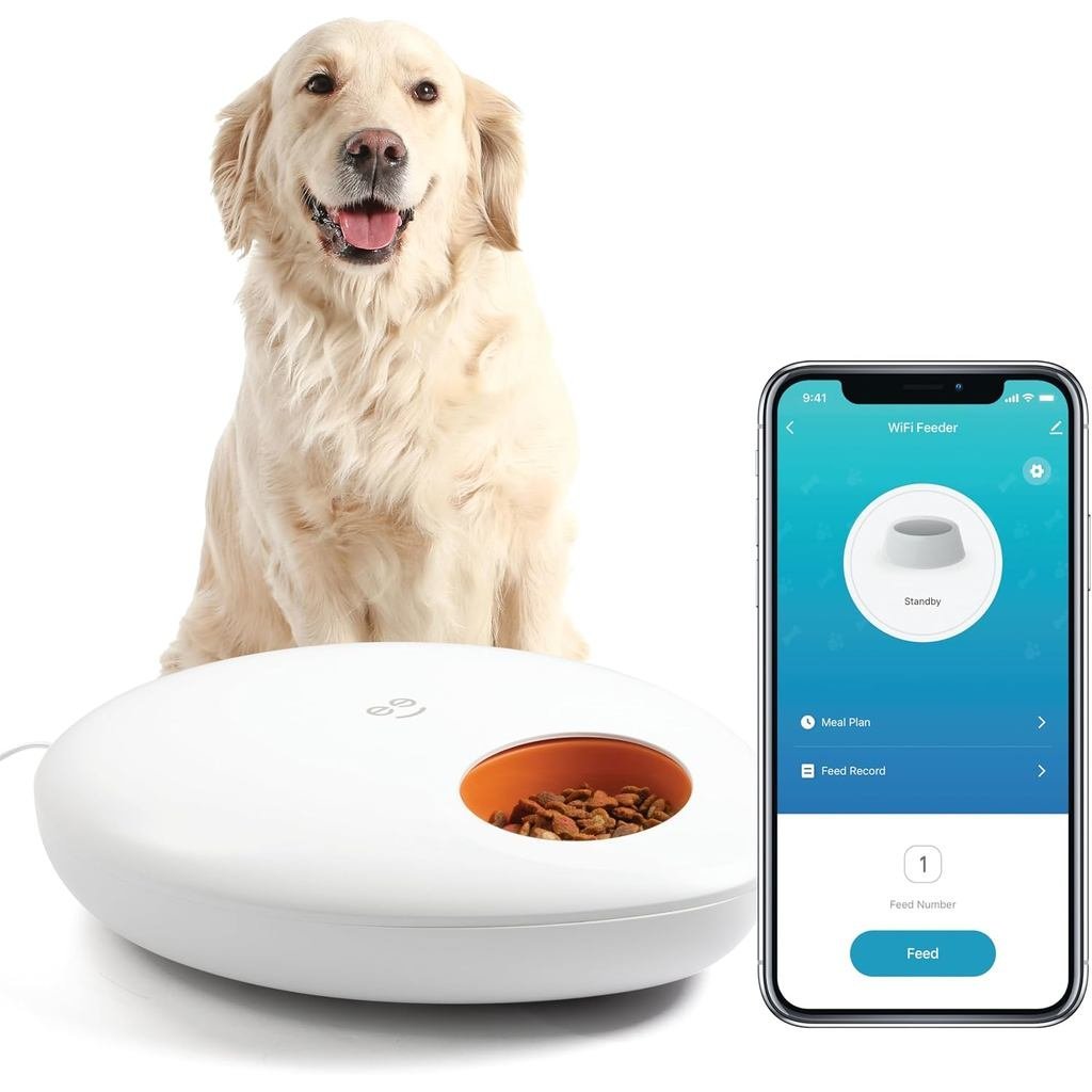Geeni art Alimentador Automático para Cães e Gatos, para Ração Úmida ou Seca, com 5 Refei…