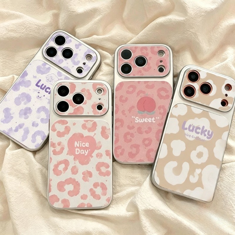 Bonito Rosa Leopardo Impressão Caso De Telefone Couro Para Samsung A57 A06 A16 A15 A55 A07 A35 A54 A37 A26 A05 A34 A36 A