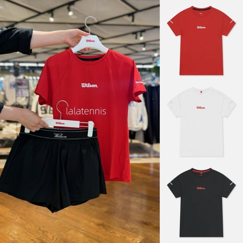 Venda Quente Wilson Masculino E Feminino Esportes Ao Ar Livre Lazer Tênis PureDry 100 % Algodão Impresso Camiseta