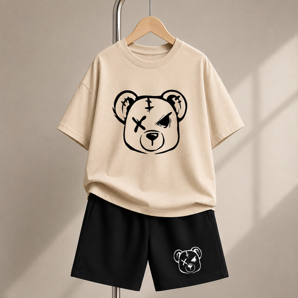 Kit Infantil Bermuda Masculino Conjunto Menino Infantil Conjunto Masculino infantil Bermuda Camisa
