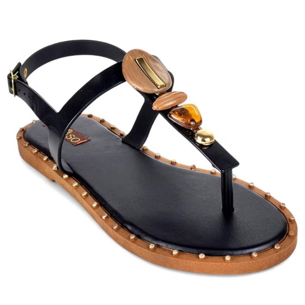 Rasterinha Feminina Elegante Confortavel RW Bonita Oferta do Dia Cabedal Sintetico