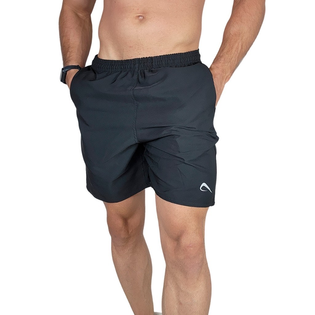 Short Masculino Tactel com Elastano Academia Treino Corrida Esportivo Casual Confortável