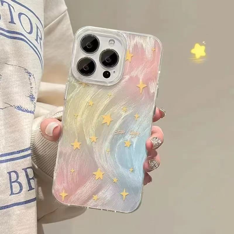 Capa Estrela Borboleta Para Samsung Galaxy A07 A17 A27 A57 A37 A16 A55 A35 A15 A56 A34 A54 A06 A36 A26 A24 A53 A25 A14 A