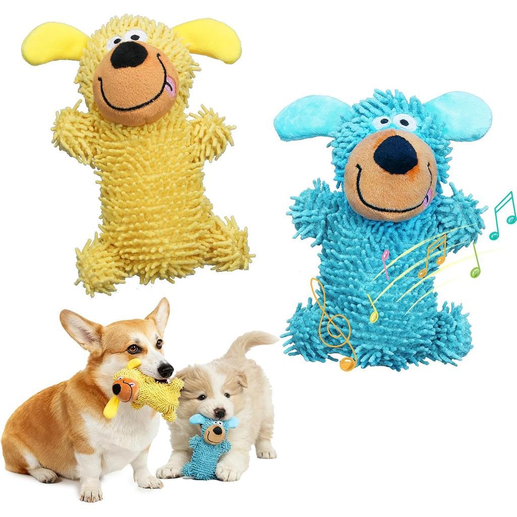 Cão de pelúcia soando brinquedo resistente à mordida Molar dentes limpeza filhote de cachorro brinquedo para animais de