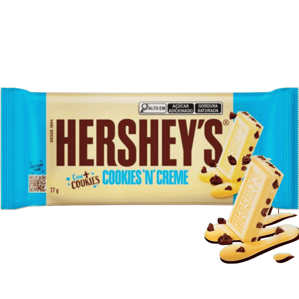 Hershey's Chocolate branco com cookies n creme 77g