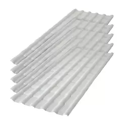 Kit 5 Telhas PVC Precon Plan Concreto 2,42x0,88m