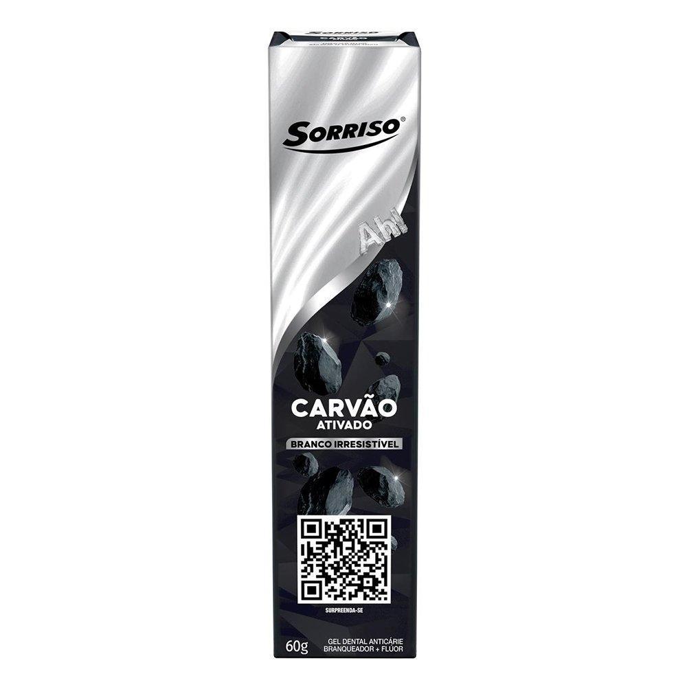 Creme Dental Sorriso Carvão Ativado - embalagem com 12 Unidades