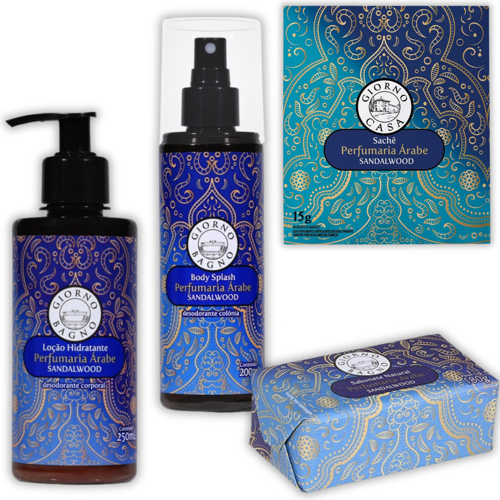 Kit Giorno Bagno - Perfumaria Árabe - Sandalwood
