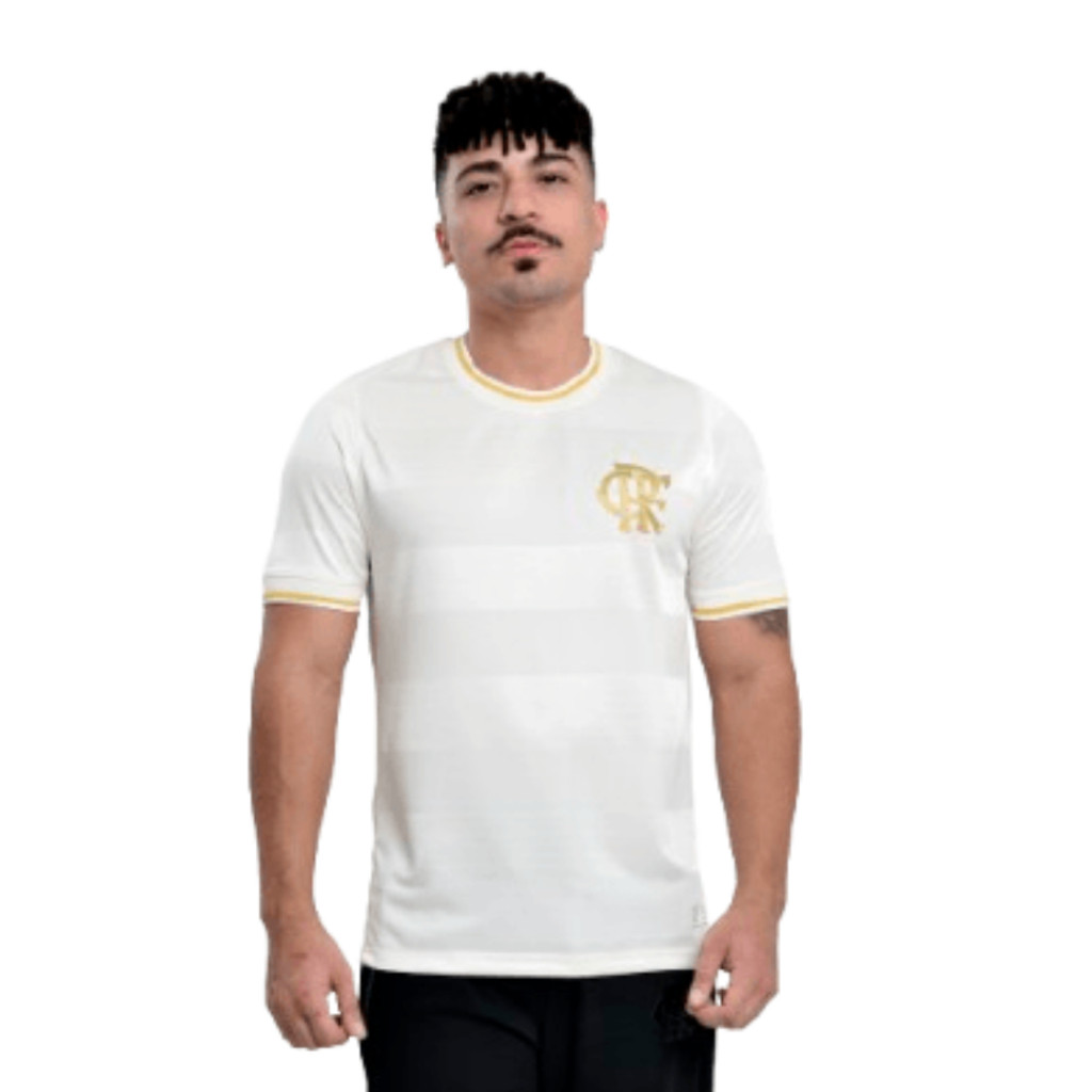 Camisa Flamengo Bege Listrada Coimbra 33920