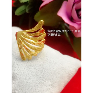 Vietnã areia ouro jóias anel de ouro ágata jade diamante vermelho zircão jade cobre banhado a ouro simulação de boca viv