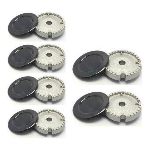 Kit 6 Bocas original Fogao Brastemp Tampinha E Queimador  2gr 4pq