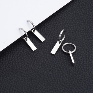 Brincos geométricos planos de aço inoxidável, brincos minimalistas de Metal, brincos de casal, brincos masculinos de rua