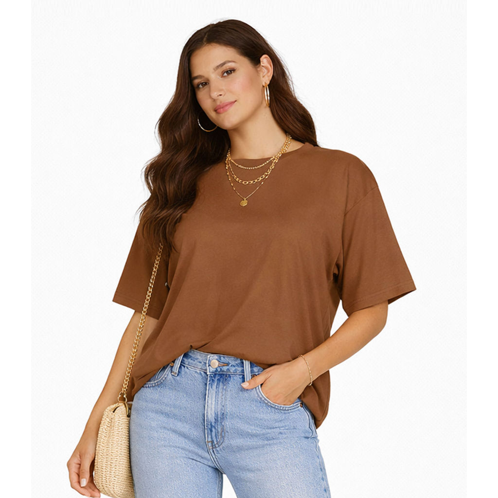 Blusa Feminina Com Mangas Amplas Infinita Cor Marrom