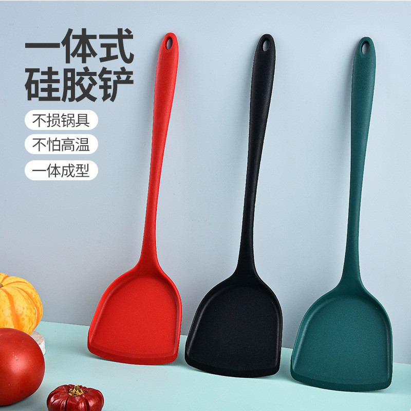 Espátula chinesa de silicone espessada, antiaderente, resistente a altas temperaturas, utensílio de cozinha de qualidade