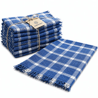 Kit 5 Panos De Chão Grande Xadrez 70x45 Saco Duplo 100% Algodão