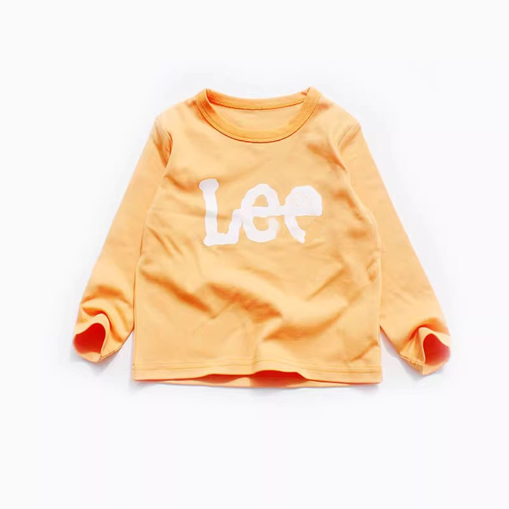 Comércio exterior roupas infantis pedido diário nova entrada de cores meninos manga comprida carta camiseta crianças pur