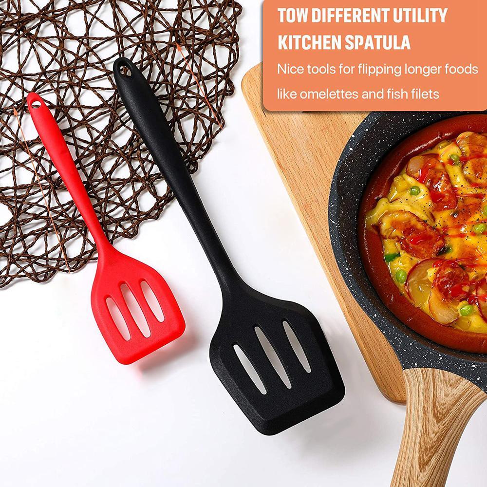 Espátula Resistente A Altas Temperaturas Antiaderente Utensílio De Cozinha Fritar Peixe Pá De Silicone
