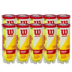 Kit C/ 30 Bolas de Tênis Championship Extra Duty Wilson - 10 Tubos