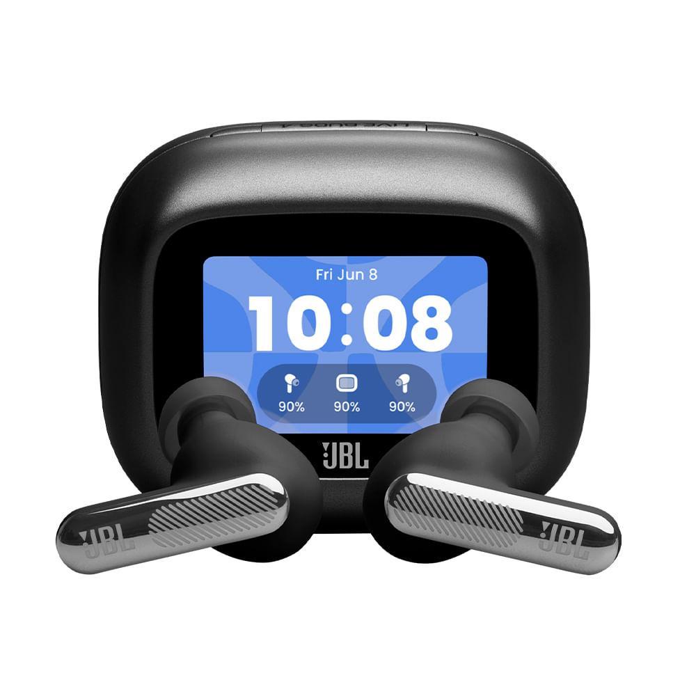 Fone de Ouvido Intra-auricular JBL Live Beam 4 Preto com Proteção IP55, Smart Charging Case e Cancelamento de Ruído